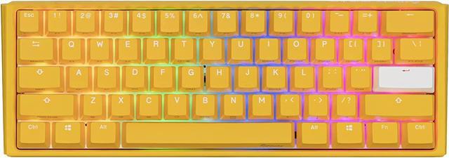 Yellow Ducky One 3 Mini 60% Hotswap RGB Double Shot PBT Quack Mechanical  Keyboard Cherry MX Clear 