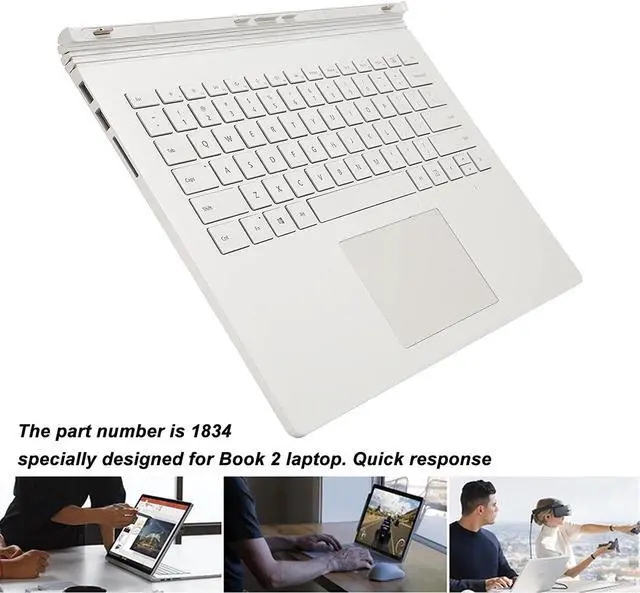 Alt view image 7 of 7 - Yoidesu Keyboard for Book 2 1834, 13.5in Portable Office Keyboard Multifunctional Laptop Keyboard Replacement for Book 2, Quick Response Without Delay, 11400mah
