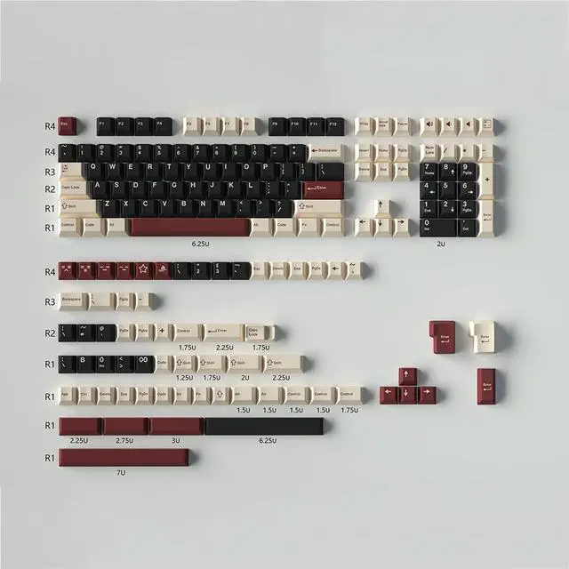 Main image of Doubleshot Keycaps Cherry Profile Rome Keycaps Set 173 Keys Fit for 60% 65% 95% Cherry Mx Switches ISO ANSI Layout Mechanical Keyboard