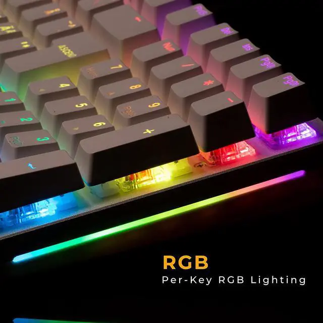 Alt view image 5 of 7 - Glorious Prebuilt Keyboard (White Ice - Compact TKL Hybrid)