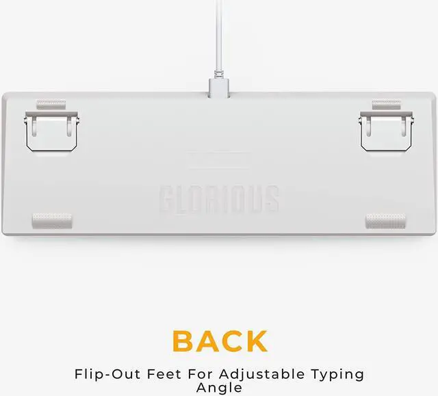 Alt view image 7 of 7 - Glorious Prebuilt Keyboard (White Ice - Compact TKL Hybrid)