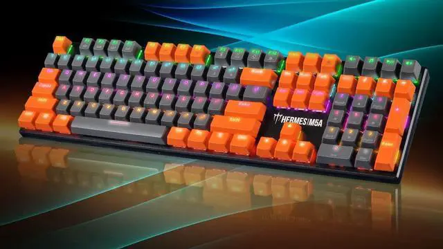 Alt view image 2 of 7 - GAMDIAS Hermes M5A Mechanical Gaming Keyboard, Multi-Colored LED Effect and N-Key Rollover (Hermes M5A), Black