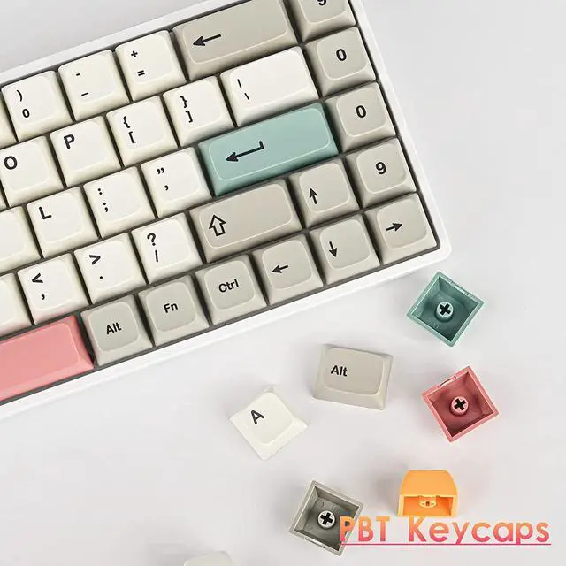 Alt view image 4 of 6 - PBT keycaps 60 Percent Dye-Sub XDA 134 Retro keycap Set for Cherry MX Gateron Kailh Switches GK61/GK68 Gaming Mechanical Keyboard (Retro 9009)