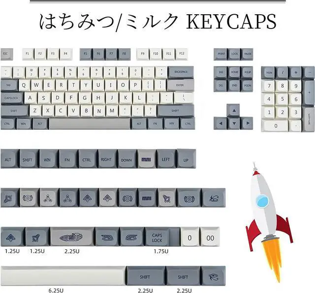 Alt view image 3 of 7 - Guffercty kred XDA Profile Keycaps 137 PBT Key Retro Cap Cover Set Dye Sublimation for Cherry Mx Switch Mechanical Keyboard (XDA/Enlightenment)