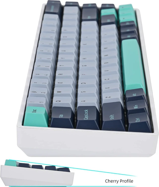 Alt view image 5 of 7 - Guffercty kred GTSP 171-Keys Cherry Profile PBT Key Caps for Mechanical Keyboards, Double Shot Custom Keycap for ANSI Layout 60% 65% 100% MX Switches (Hammerhead Shark)