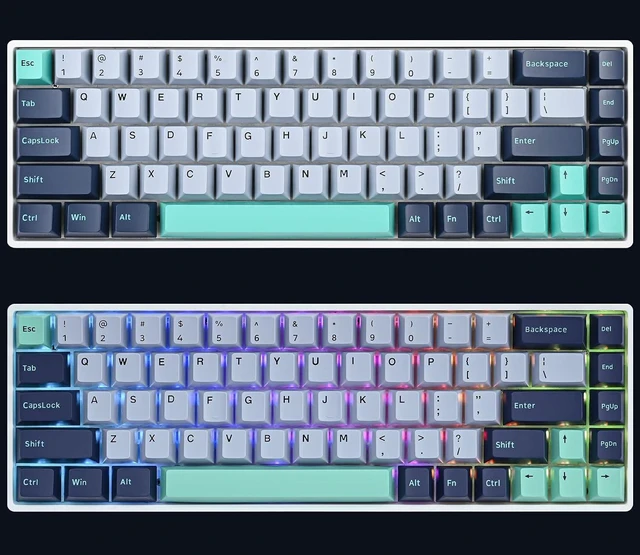 Alt view image 6 of 7 - Guffercty kred GTSP 171-Keys Cherry Profile PBT Key Caps for Mechanical Keyboards, Double Shot Custom Keycap for ANSI Layout 60% 65% 100% MX Switches (Hammerhead Shark)