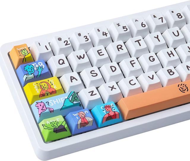 Wunzkii PBT Japanese Keycaps 141 Keys Cherry Profile Dye-Sublimation Keycap  Set for Cherry Gateron MX Switches Mechanical Keyboards English (US)
