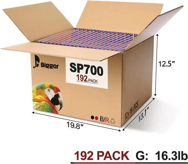 Alt view image 2 of 7 - Bigger 192-Pack Compatible Ribbon Replacement for SP700 Printer Ribbon B/R Replacement for Star SP-700BR, RC-700BR, SP-712, SP-742 Ink Ribbon (Black and Red)
