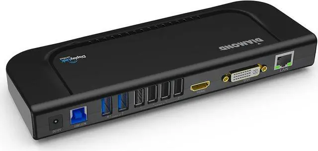 Alt view image 4 of 5 - Diamond Multimedia Dual Video Output, USB/USB-C/TB3 Universal Docking Station with Gigabit Ethernet, HDMI, DVI, Audio for Windows 11, MacOS, Android 5.0+. DisplayLink Certified DL-3900 Chip (DS3900V3)