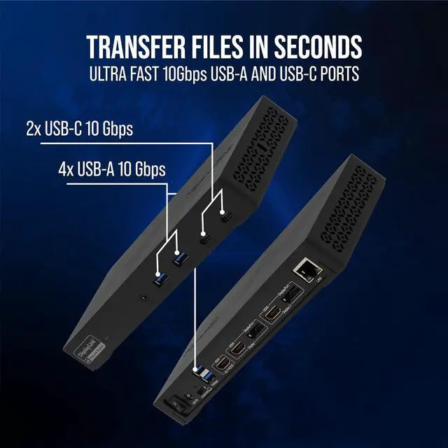 Alt view image 7 of 7 - VisionTek VT7400 USB-C Docking Station, 3X 4K Displays, 100W Power Delivery, 3X HDMI, 2X DP, 4X USB, 2X USB-C, for Windows and MAC (Including M1 /M2) - 901502