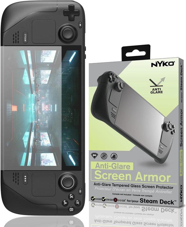 Nyko Anti-Glare Tempered Glass Screen Protector for Steam Deck, 0.55mm  Thin, Fingerprint-Resistant, Complete w/Cleaning Cloth, Wipes, Dust  Absorption, & Guide Stickers