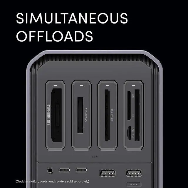 Alt view image 3 of 7 - SanDisk Professional - PRO-Dock 4; 4-Bay Reader Docking Station - (1x) USB-C (USB 3.2 Gen 1) Port - SDPD14F-0000-NBAAD, Gray