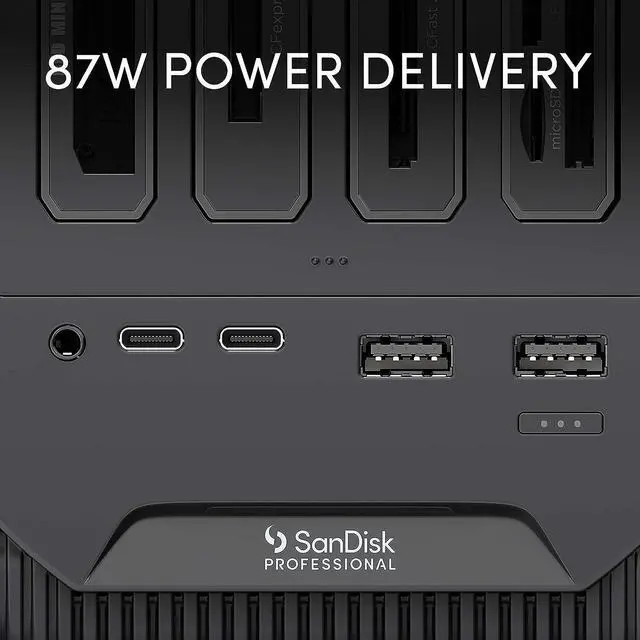 Alt view image 6 of 7 - SanDisk Professional - PRO-Dock 4; 4-Bay Reader Docking Station - (1x) USB-C (USB 3.2 Gen 1) Port - SDPD14F-0000-NBAAD, Gray