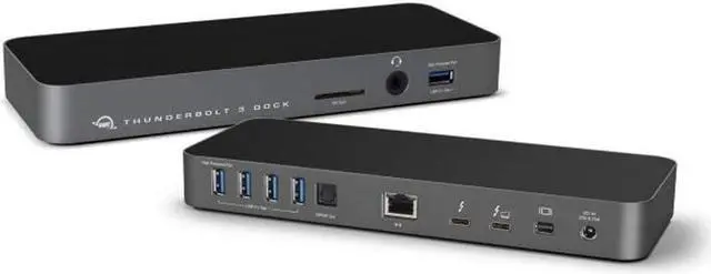 Alt view image 5 of 6 - OWC 12-Port Thunderbolt 3 Dock with Cable, for Windows PC and Mac, Space Gray (OWCTB3DK12PSG)