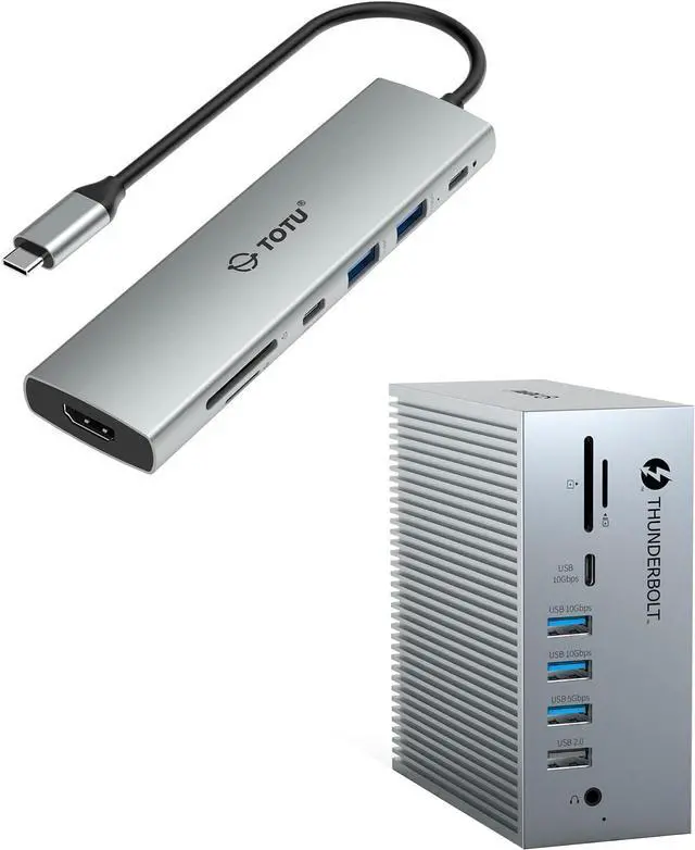 Main image of TOTU 18-in-1 Thunderbolt 3 Docking Station(8K DP)& 7 in 1 4K HDMI USB C Hub