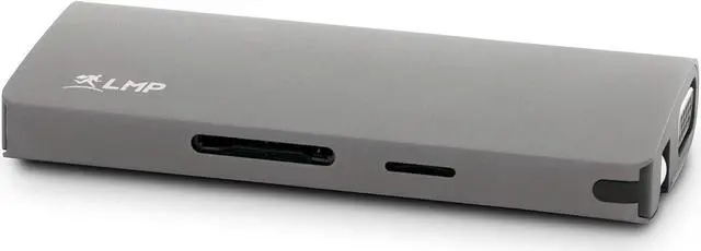 Alt view image 3 of 6 - LMP - 4K USB-C Travel Docking Station with 9 Ports - Space Gray