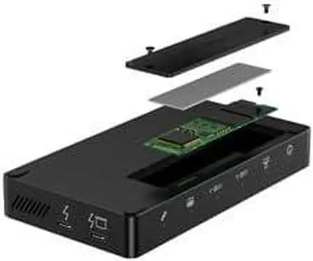 Alt view image 2 of 7 - Mini Dock Station, 2 in 1 USB4 Hub and SSD Enclosure, Compatible with Thunderbolt 3, Thunderbolt 4, 40Gbps to NVME M.2 2280 Hard Drive, 60W PD Charging for Mac Book and Windows OS