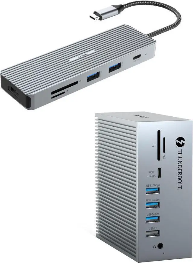 Main image of TOTU 18-in-1 Thunderbolt 3 Docking Station(8K DP)& 9 in 1 100W 4K HDMI USB C Hub