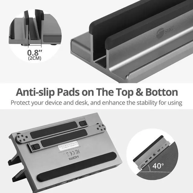 Alt view image 6 of 7 - SIIG 10 Ports 150W Charging Station and USB-C iPad and Tablet Docking Sation Stand