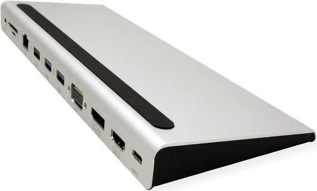 Alt view image 3 of 7 - VALUE USB 3.2 Gen 2 Type C Multiport Docking Station, 4K HDMI/DP, VGA, USB, Card Reader, PD, LAN, Audio