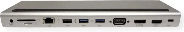 Alt view image 4 of 7 - VALUE USB 3.2 Gen 2 Type C Multiport Docking Station, 4K HDMI/DP, VGA, USB, Card Reader, PD, LAN, Audio