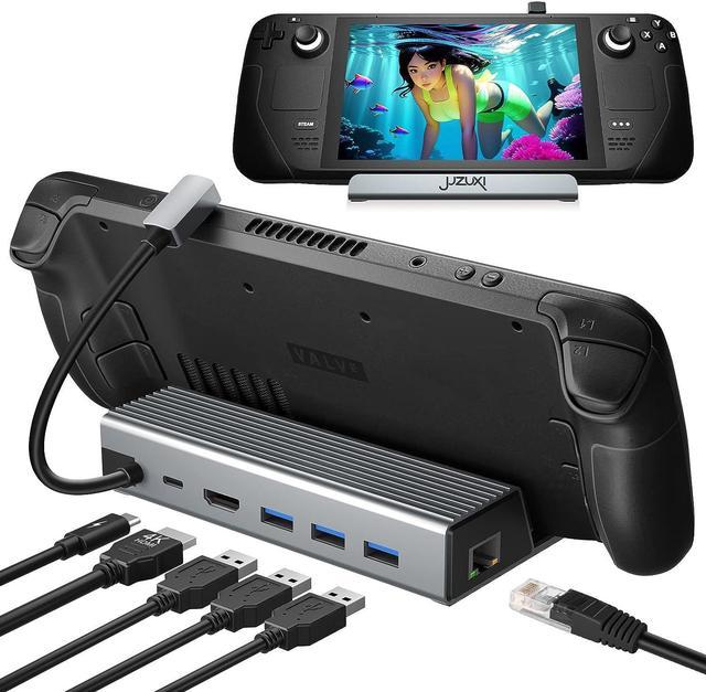 Steam deck dock, 6 in 1 docking Station for Steam Deck with HDMI 2.0  4K@60Hz