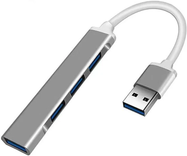 Main image of USB 3.0 Hub, Atrasee 4 Port USB A 3.0 Hub Adapter for Laptop, Ultra Slim Portable USB 2.0 Data Hub Splitter for iMac Pro, MacBook Air, Mac Mini, Surface, PC, Notebook, Flash Drive, Mobile, Grey