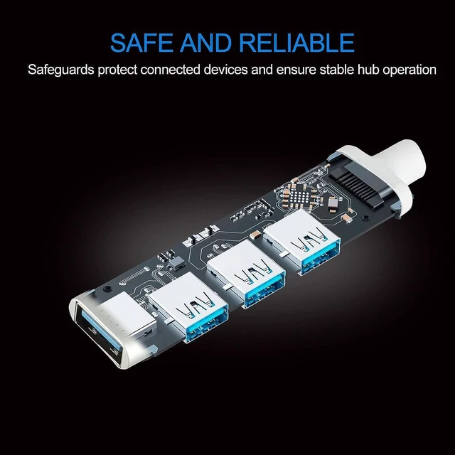 Alt view image 5 of 7 - USB 3.0 Hub, Atrasee 4 Port USB A 3.0 Hub Adapter for Laptop, Ultra Slim Portable USB 2.0 Data Hub Splitter for iMac Pro, MacBook Air, Mac Mini, Surface, PC, Notebook, Flash Drive, Mobile, Grey