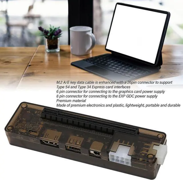 Alt view image 3 of 7 - External Graphics Card Dock, Laptop External PCI E GPU Adapter, Independent Video Card Dock, 6 Pin, M.2 A E Key Data Cable, Laptop Docking Station for EXP GDC (M.2 A/E Key)