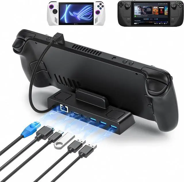 その他 Steam Deck 1TB OLED docking Station Steam Deck Dock with Dual Cooling Fans, 11-in-1 Steam Deck