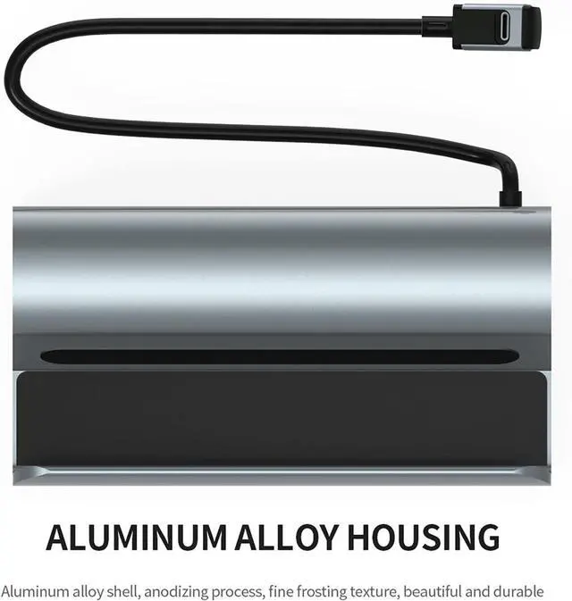 Alt view image 3 of 7 - Docking Station, 6-in-1 Notebook Docking Station, Docking Station with 2.0 High-Definition Output, Multifunctional Dual Monitor Docking Station, Laptop Docking Station for Laptops