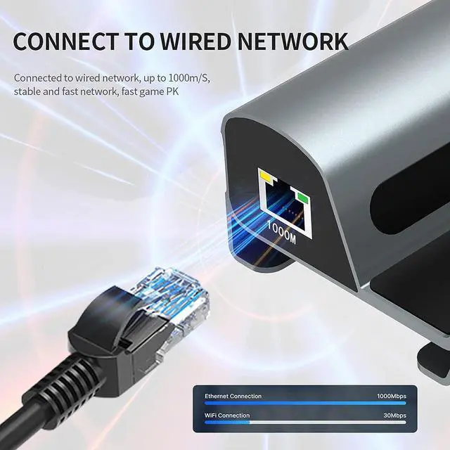 Alt view image 5 of 7 - Docking Station, 6-in-1 Notebook Docking Station, Docking Station with 2.0 High-Definition Output, Multifunctional Dual Monitor Docking Station, Laptop Docking Station for Laptops