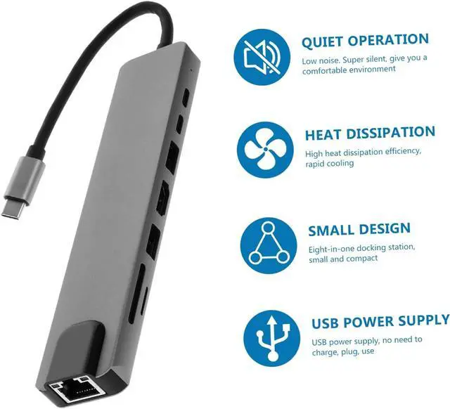 Alt view image 3 of 7 - 3pcs Type-c USB Hub for Laptop Supports Output Pd Charging Compact Design for Office and Home Use Compatible