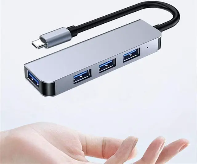 Alt view image 4 of 5 - Four-in- Docking Station Typec for Cell Phone Laptop Extender 3.0 Interface Docking Station