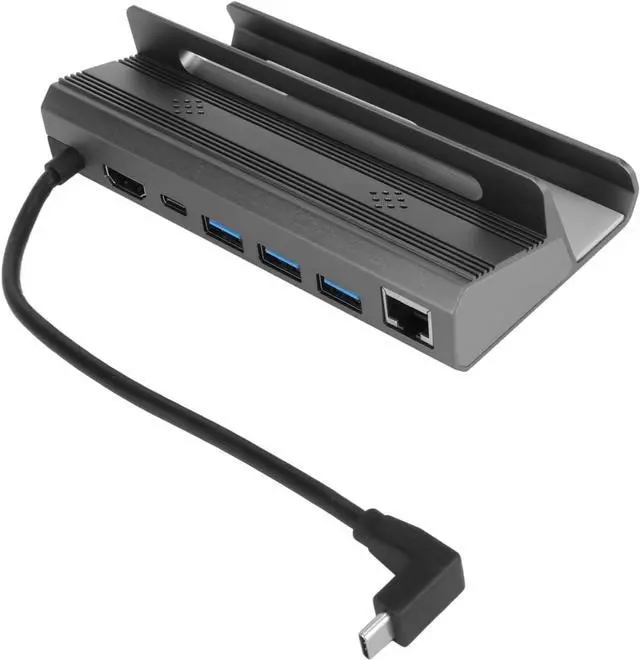 Main image of 4K 60Hz 1000Mbps Docking Station for Steam Deck, 6 in 1 Dock with Gigabit Ethernet, 3 USBA 3.0, USB C, HD MI, 100W Fast Charging Dock, Transfer Speed 5Gbps