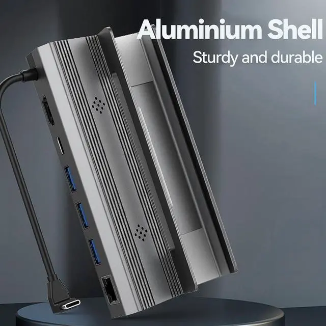 Alt view image 6 of 7 - 4K 60Hz 1000Mbps Docking Station for Steam Deck, 6 in 1 Dock with Gigabit Ethernet, 3 USBA 3.0, USB C, HD MI, 100W Fast Charging Dock, Transfer Speed 5Gbps