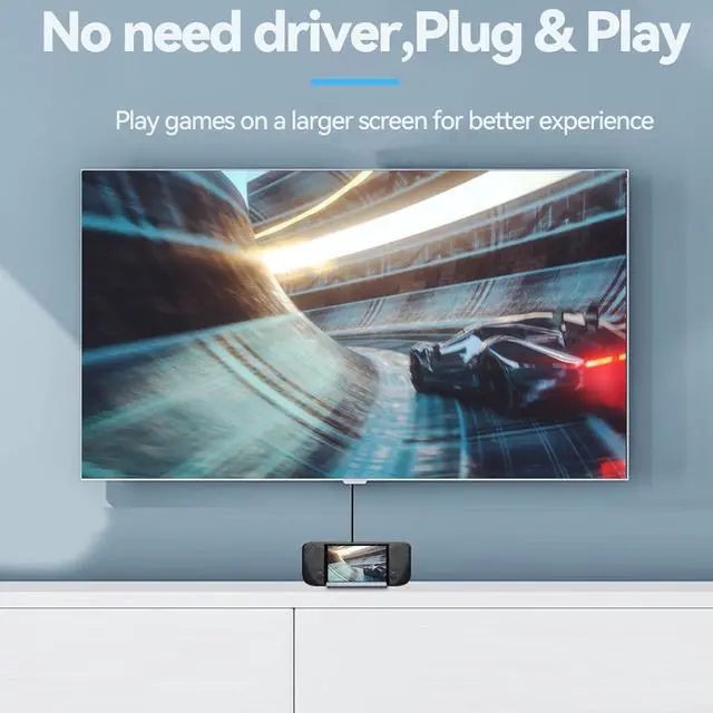 Alt view image 7 of 7 - 4K 60Hz 1000Mbps Docking Station for Steam Deck, 6 in 1 Dock with Gigabit Ethernet, 3 USBA 3.0, USB C, HD MI, 100W Fast Charging Dock, Transfer Speed 5Gbps