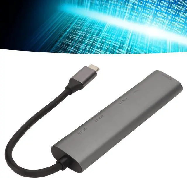 Alt view image 4 of 7 - USB C Hub 5 in 1 Multiport Adapter with 4K HD Output, PD Fast Charging, USB3.0, 3.5mm Sound for Pro, Other Type C Devices