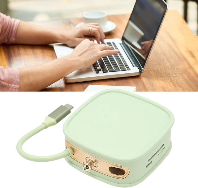 Alt view image 5 of 7 - FLEXMAN 10 in 1 USB C Docking Station, PD Fast Charging, 4K HD, RJ45 Port, High Speed USB C Splitter, Support Computers, Desktop, Laptop with Type C Ports (Green)