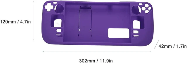 Alt view image 7 of 7 - Kickstand Case for Steam Deck, for Steam Deck Case, Non Slip Fingerprint Proof Protective Carrying Case for Steam Deck, Hands Full (Deep Purpl)