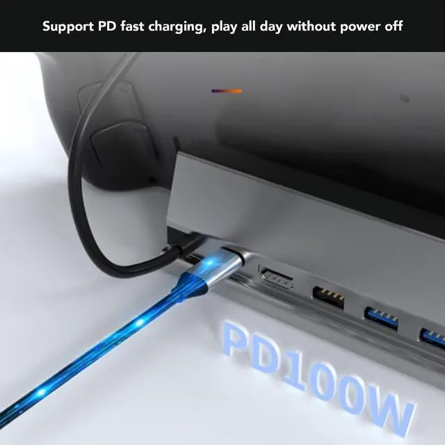 Alt view image 5 of 7 - 7 in 1 Type C Docking Station with PD, 2USB3.0, USB2.0, USB C, RJ45 Multi Port Expansion for All Type C Computers, 4K HD Support, 100W PD Fast Charging, Aluminum Alloy Mate