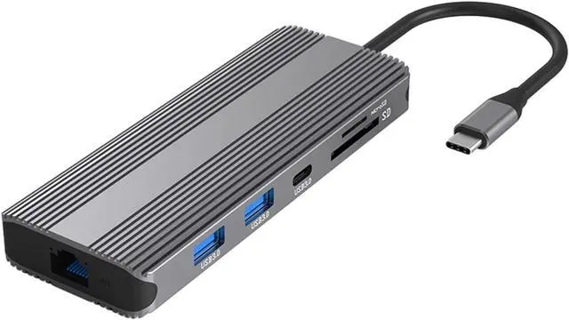 Main image of 10-in-1 TypeC Docking Station PD100W USB HUB USB3.0 2xHDMI-Compatible Rj45 1000M for Notebook Multi-Function for 2 HDTV 10 in 1 TypeC USB HUB to HDMI2.1 HDMI2.0 HDTV Rj45 1000M PD100W Reader