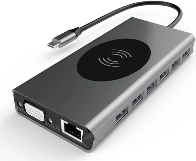 Main image of 5 in 1 Type-c Docking Station Hub Hub USB3.0/RJ45 Gigabit/Wireless Charging Docking Station