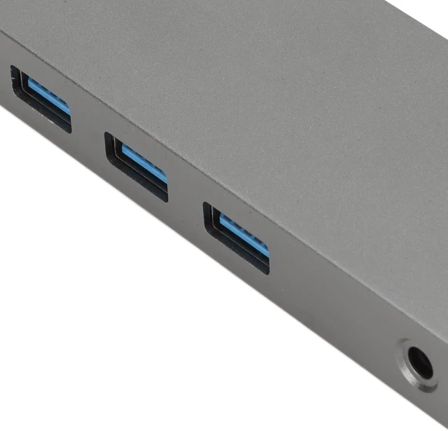 Alt view image 6 of 7 - USB C Hub, 10 in 1 USB C, 5Gbps Data Transfer, 4K 30Hz U Resolution, 480MB/S Read and Write Speed, USB 3.0 for Connecting Hard Disk, Mouse, Flash Drive, Etc
