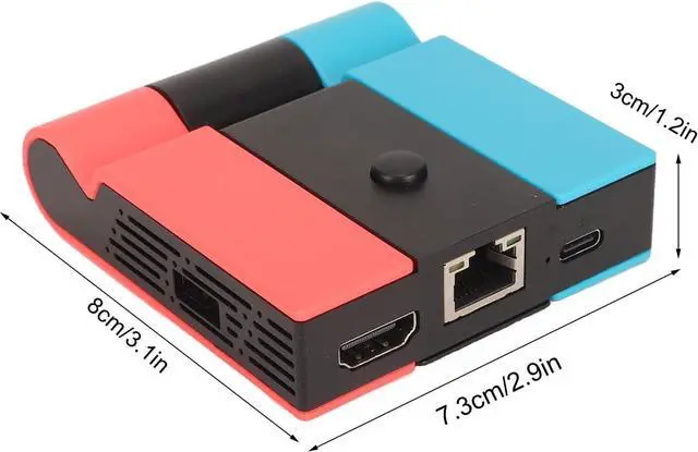 Alt view image 7 of 7 - Switch Dock, 5 in 1 TV Docking Station, Portable Switch TV Docking Station with HD Multimedia Interface 1.4 and USB 3.0 Port, 45W Fast Charging Dock(Red)