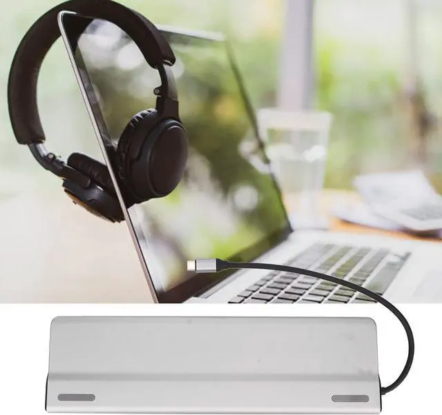 Alt view image 2 of 7 - 14 in 1 Type C Docking Station, Multi Port Expansion with 3 USB3.0, 2 USB2.0, PD, Storage Card, Memory Card, HD Multimedia Interface, VGA, RJ45, AUDIO3.5, 2 USB C