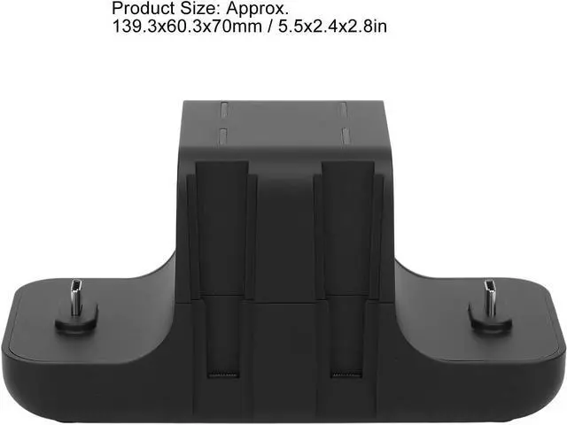Alt view image 6 of 7 - 6 in 1 Docking Station for Switch, Portable Charger Stand with LED Charging Indicator for 4 Joy Grips and 2 Switch Pro Grips