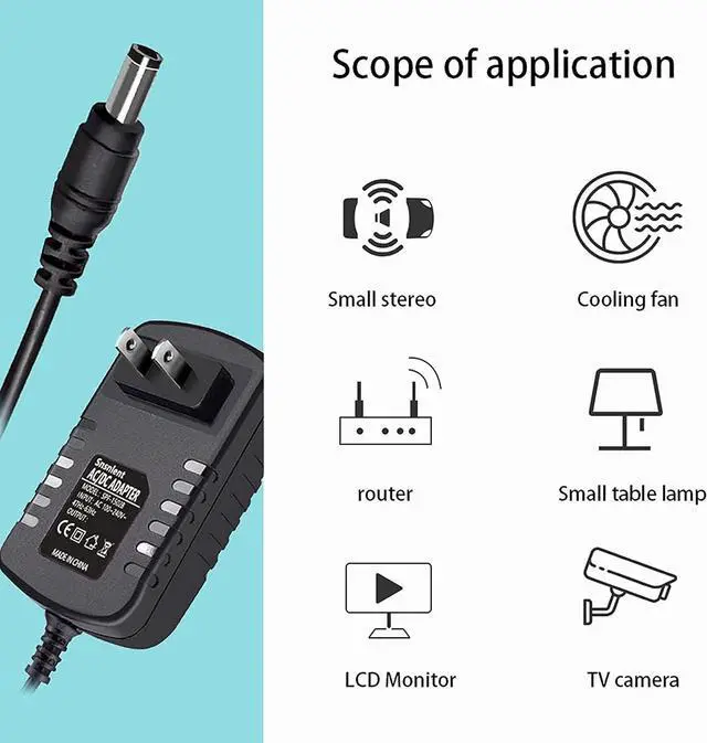 Alt view image 5 of 5 - Dysead AC Adapter Compatible with 32UK50T-W 32UK50T 32" Class 4K UHD Monitor Power Supply Cord