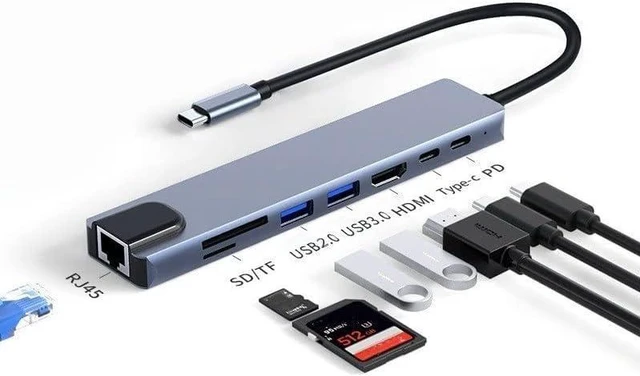 Alt view image 2 of 5 - Type-c Docking Station 3.0USB Splitter hub (Size : Grey4)