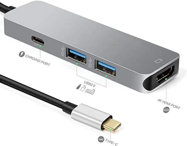 Alt view image 2 of 5 - 2 x Type-C 4-in-1 Docking Station hub